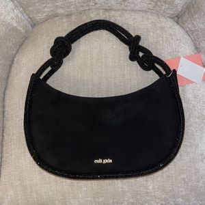 Cult Gaia Ezra suede bag black